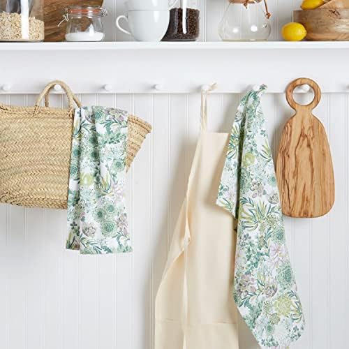 Martha Stewart Dual Purpose Kitchen Towel 2-Pack Set, Succulents