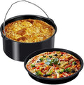 2Pcs Air Fryer Accessories, 8 Inch Air Fryer Pizza Cake Pan and Baking