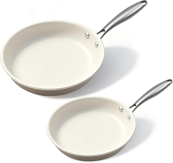 9.25 Inch and 11 inch Ceramic Nonstick Frying Pan Skillet by Unknown