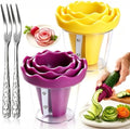 Manual Vegetable Spiralizer and Curler for Rose Flower Carving,2PCS-A