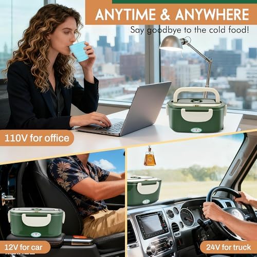 AOSION 80W Electric Heated Lunch Box, 1.5L
