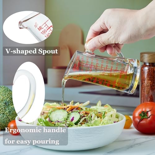 Ackers Glass Measuring Cup 5 Oz/150ml Shot Glass Measuring Cup with