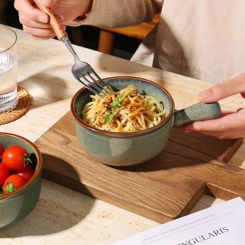 MONITO 16 oz French Onion Soup Bowls, Ceramic Soup Bowls with Handles
