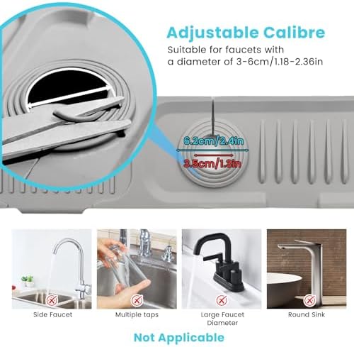 Daily Treasures 45 x 10 cm Splash Sink Guard,Narrow Rim Design