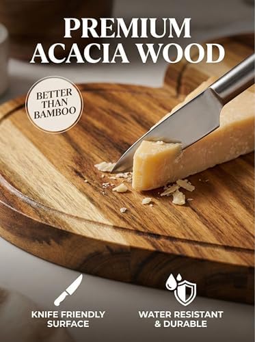 Heart Cutting Board 16x13.2 In, Large Lovers Charcuterie Board for