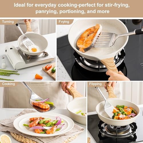 Stainless Steel Spatula Set,Metal Spatulas for Cooking 2-Piece