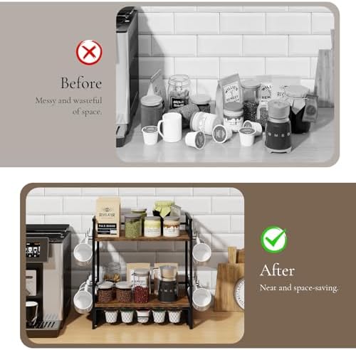 Coffee Bar Organizer for Countertop