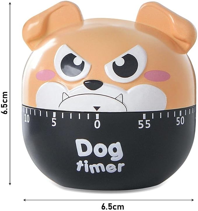 Cute Dog Kitchen Timer Manual Mechanical Rotating Alarm 55 Minutes Countdown - Image 7
