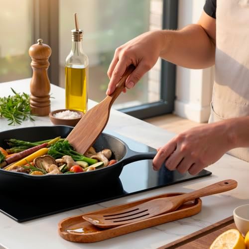 5-Piece Teak Wood Spurtle Utensil Set