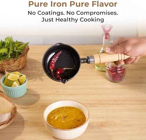 HomeEssentials Pre Seasoned Cast Iron Non Stick Cookware Set, 4pcs