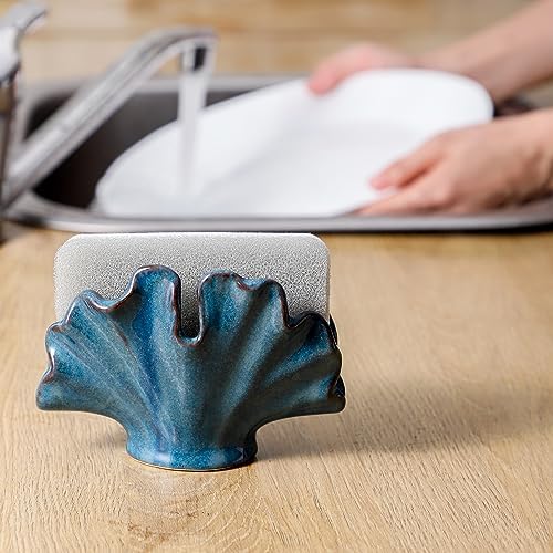 Uiddo Ceramic Kitchen Sink Sponge Holder