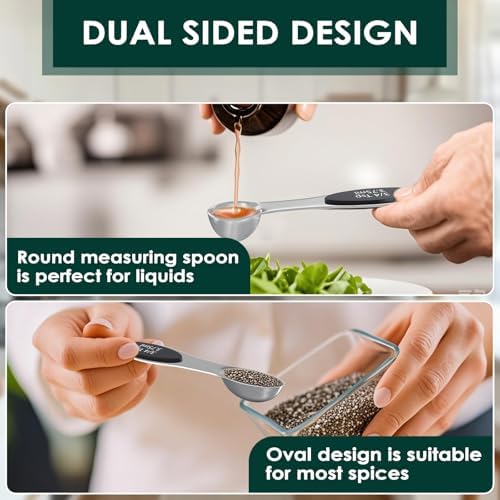 ENLOY 16 Pieces Magnetic Measuring Cups & Spoons Set