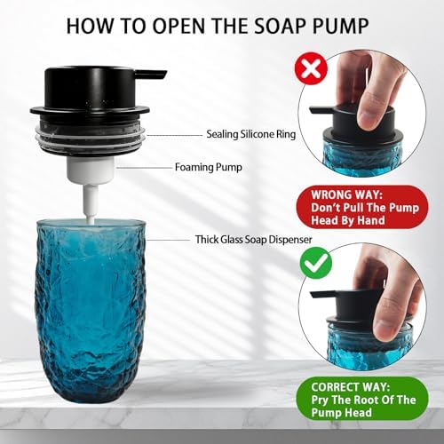 Glass Foaming Hand Soap Dispenser 10oz Refillable Hand Soap Dispenser