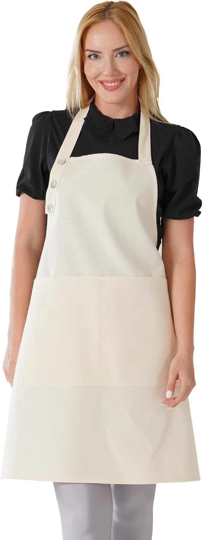 TOSHE Kitchen Apron Waterdrop Resistant Cotton Apron by TOSHE