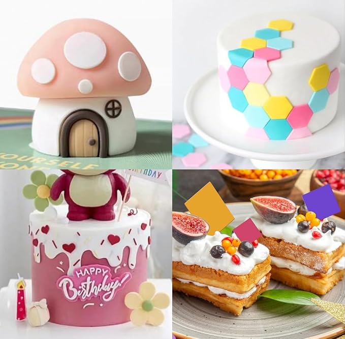 20 Pcs Cookie Cutters, Fondant Cake Cookie Plunger Cutter, Mini Plastic Biscuit - Image 5
