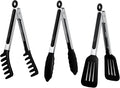 HST Tongs for Cooking with Silicone Tips, Non Stick Kitchen Tongs with Silicone by HST