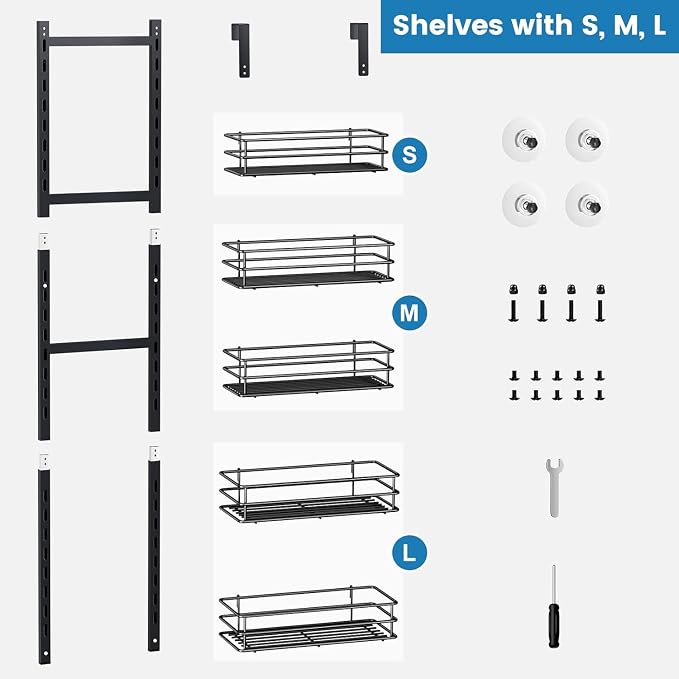 5-Tier Over the Door Pantry Organizer, Cabinet Door Organizer, Kitchen Pantry - Image 7