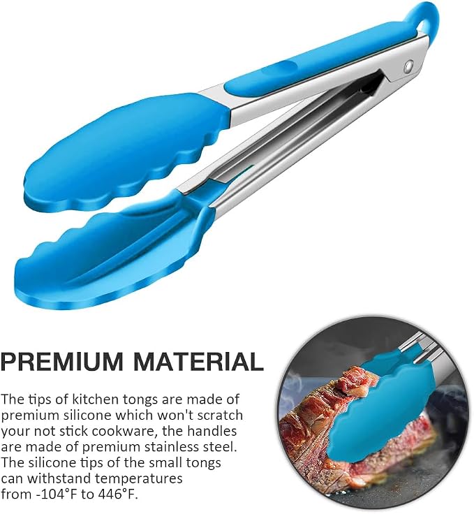 Small Serving Tongs Set of 3, Mini Tongs - Image 5