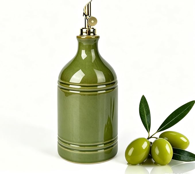 Ceramic Olive Oil Dispenser Bottle by Unknown