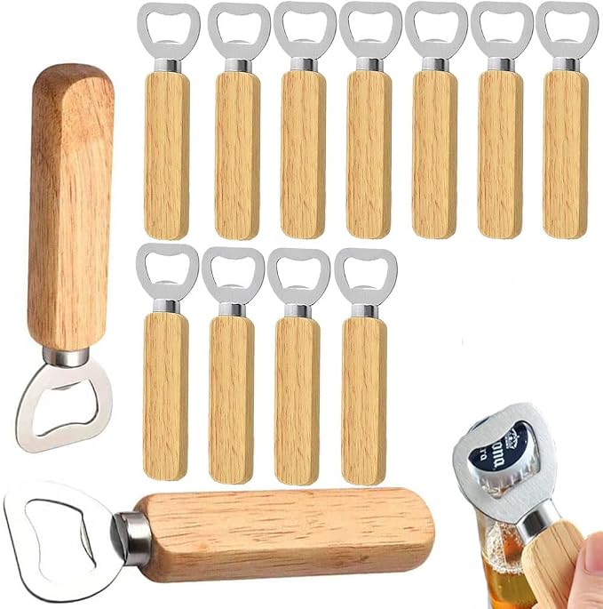 Wood Wine Bottle Opener, Beer Bottle Openers, Soft Drinks Bottle Opener by MTOMDY