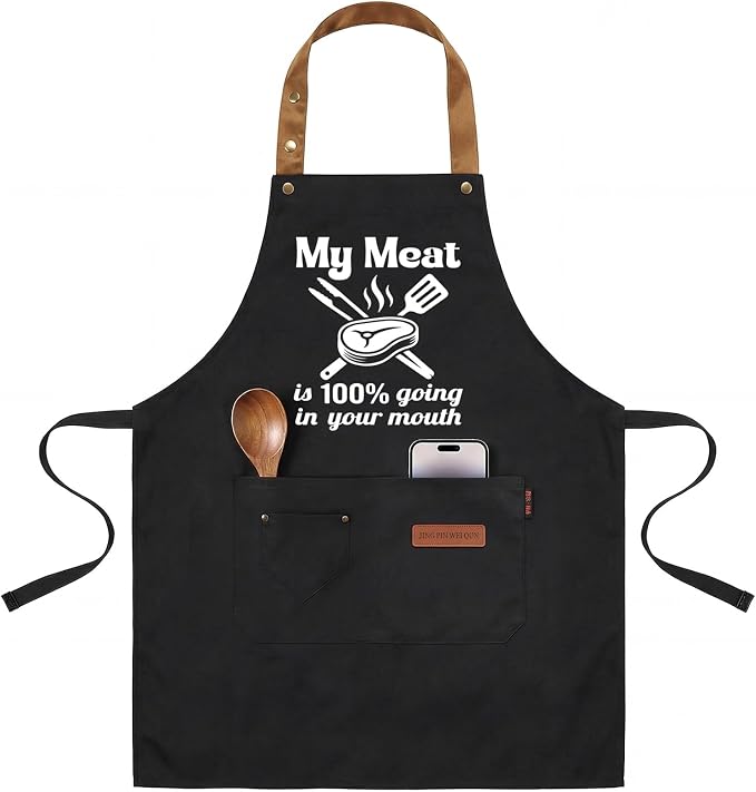 My Meat is 100% Going in Your Mouth Sign Apron by INNORU