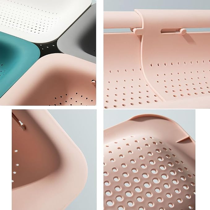 NIWWIN Collapsible Kitchen Colander Strainer, Expandable Over the Sink Colander - Image 9