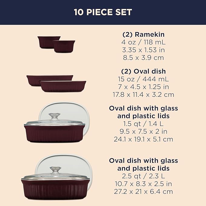 CorningWare Ceramic Bakeware Set - Image 2