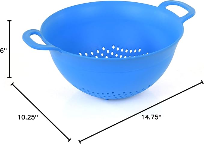 Mintra Home Plastic Strainer Colanders Set: 3, 3.5 and 5 Quart Double Strong - Image 10