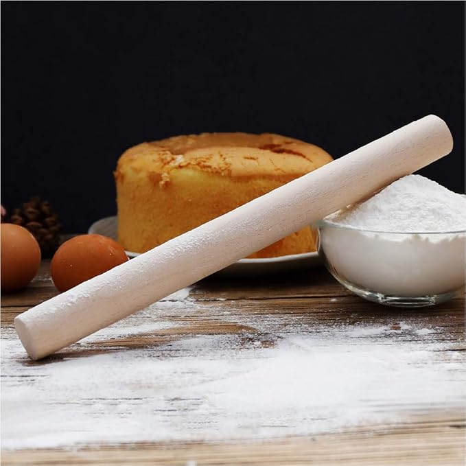 Non-stick Rolling Pin Wood Dough Roller Classic - Image 4