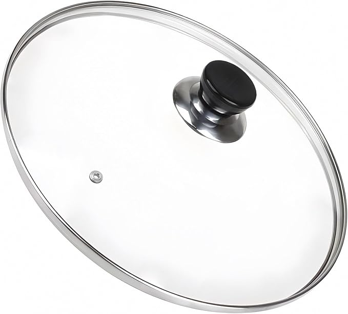10 Inch Pan Lid, 10 Inch Frying Pan Lids, Tempered Glass Cast Iron Lid by Eptcp