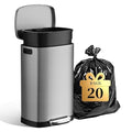 KdbK 13 Gallon Trash Can with Lid, 50L Fingerprint Proof Stainless Steel by trashcan