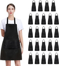 8/12/24 Pack Plain Bib Aprons Bulk, Unisex Apron by NYMMOATA