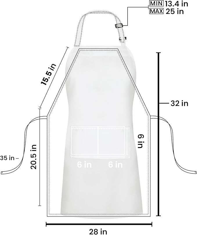 Utopia Kitchen 10 Pack Bib Apron Adjustable - Image 2