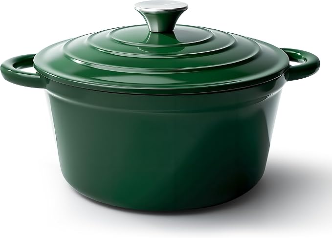 6 Quart Dutch Oven Pot with Lid, Non Stick Enameled Cast Iron Dutch Oven by Fijinhom