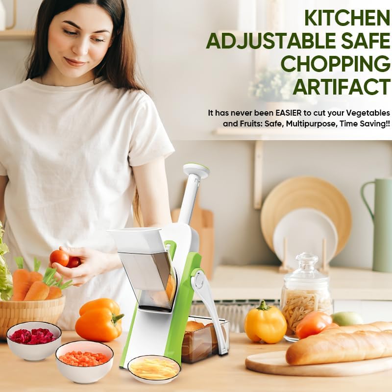 Saker 5-in-1 Adjustable Vegetable Slicer, 0.1-8mm