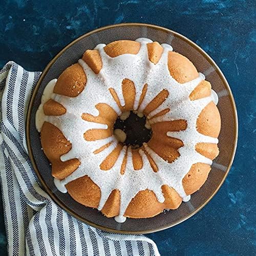 Tosnail Set of 3 Non-Stick Fluted Cake Pan, Tube Pan Round Cake Pan