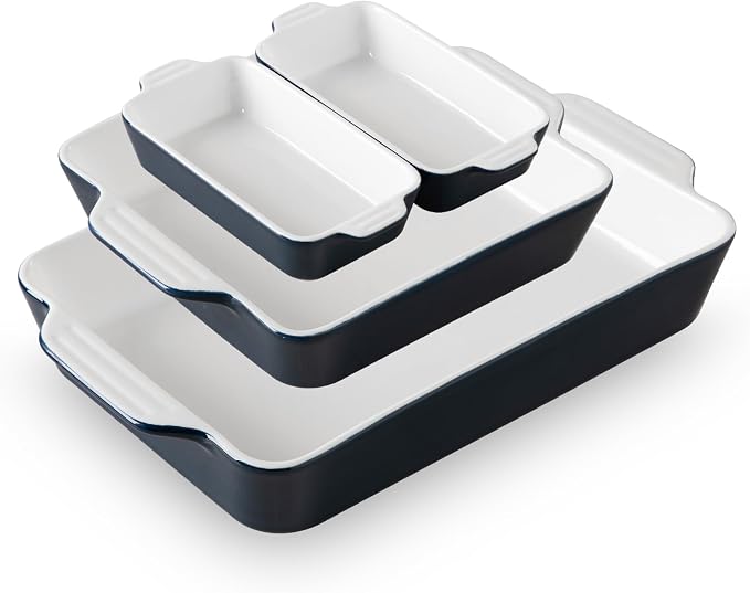 Sweejar Ceramic Bakeware Set of 4, Casserole Dishes by Sweejarco1949