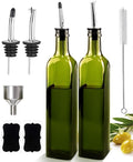 Glass Olive Oil Dispenser and Vinegar Dispenser Set by Leaflai
