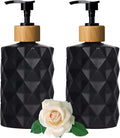 Black Glass Soap Dispenser Set by YYTSGG