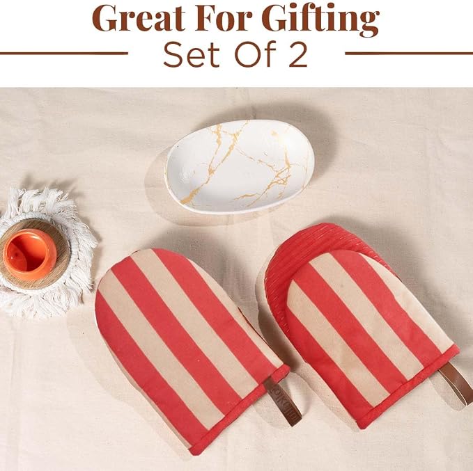 Folkulture Red Oven Mitts - Image 8