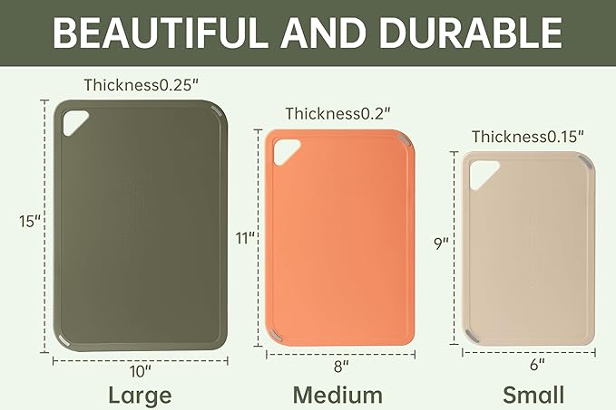 THETCHRY Plastic Cutting Board Set, Cutting Boards - Image 2