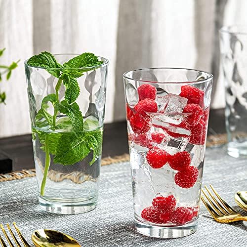 Set of 12 Elegant Everyday Stackable Drinking Glasses - Includes