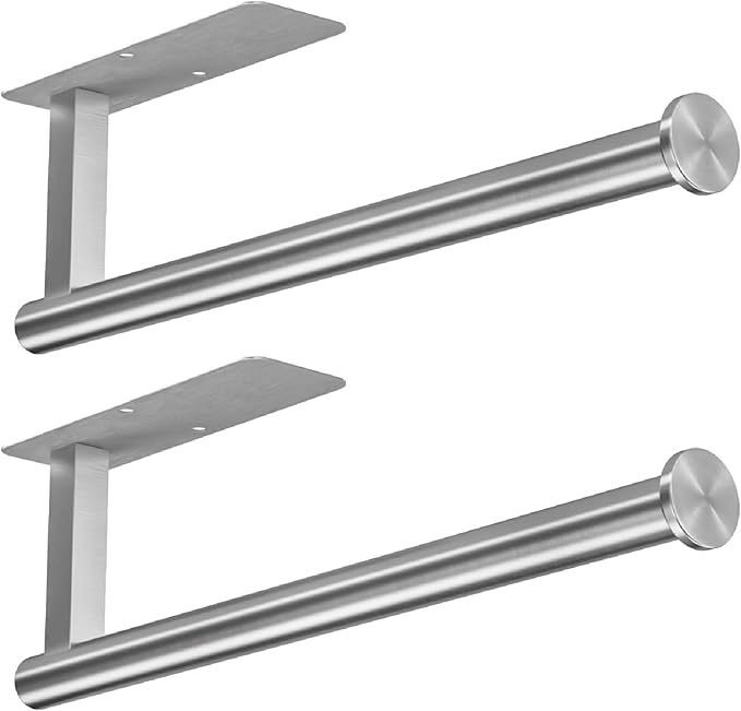 ASTOFLI Paper Towel Holder Under Cabinet No Drilling, Self Adhesive Paper Towel by ASTOFLI