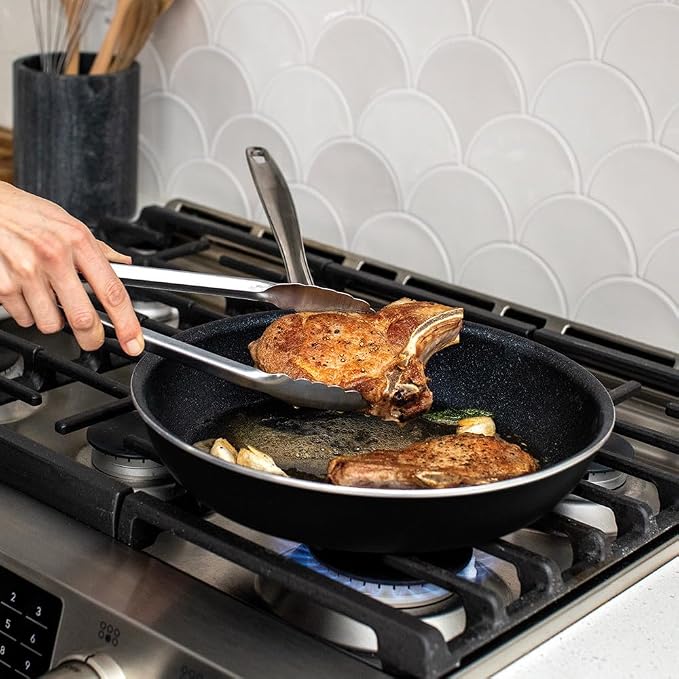 Nordic Ware Basalt Aluminum Saute Skillet, Ceramic Coating - Image 2
