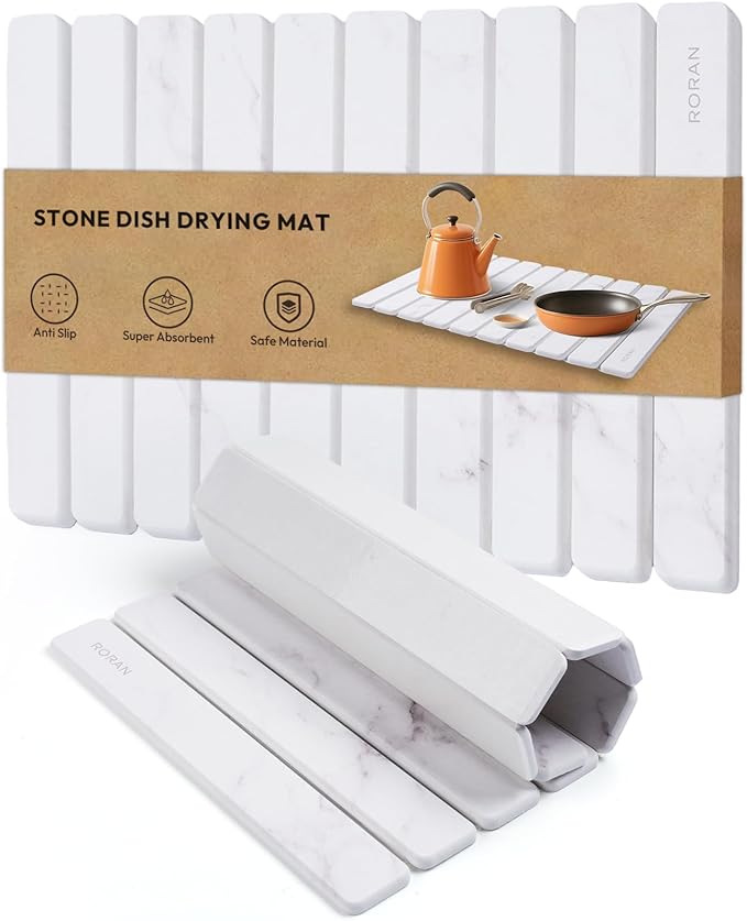 Stone Drying Mat for Kitchen Counter, Drying Matt Kitchen Counter, Stone Dish by Unknown