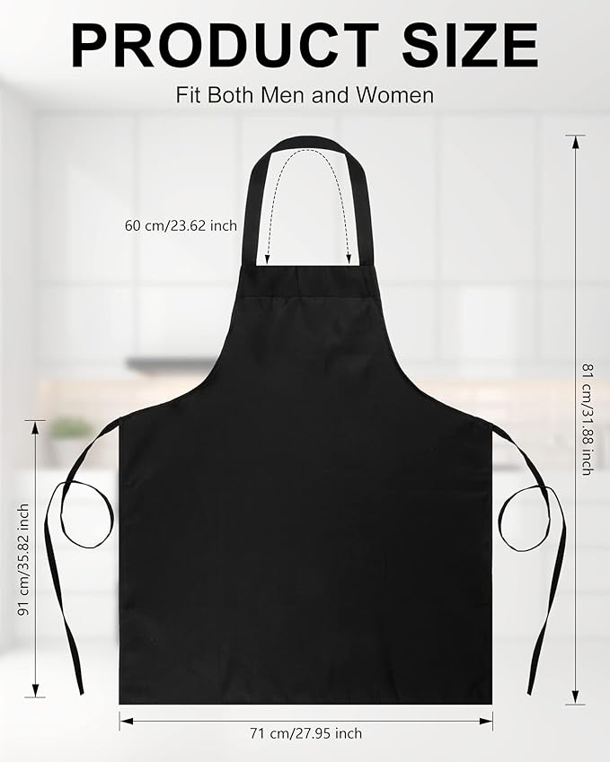 Foaincore 36 Pack Bib Aprons Bulk Plain Aprons - Image 2