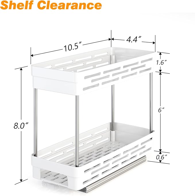 Pull Out Spice Rack Organizer for Cabinet, 2 Pack Slide Out Spice Racks - Image 4