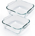 6"x6" Baking Pan, Square Baking Dishes 2 Pack Glass Bakeware Dish by Yomvzake