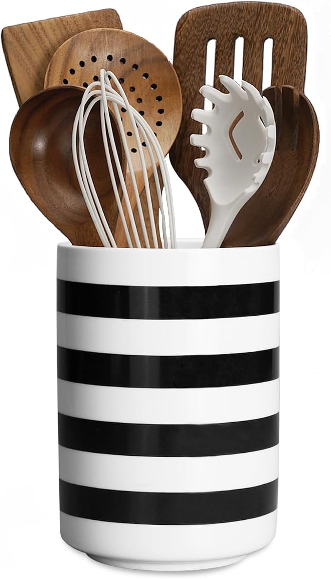 Sunddo Kitchen Utensil Holder, 6.7" Large Utensil Crock, Utensil Holder by Sunddo