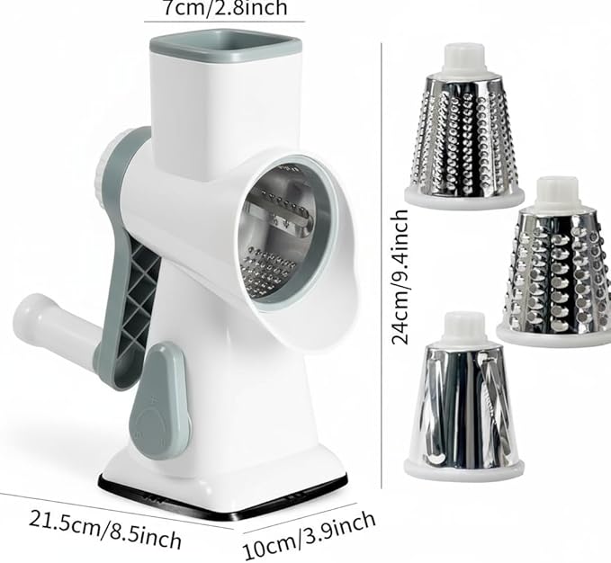 YOUCZON Rotary Cheese Grater Multi-Purpose Stainless Steel Cheese Shredder - Image 5